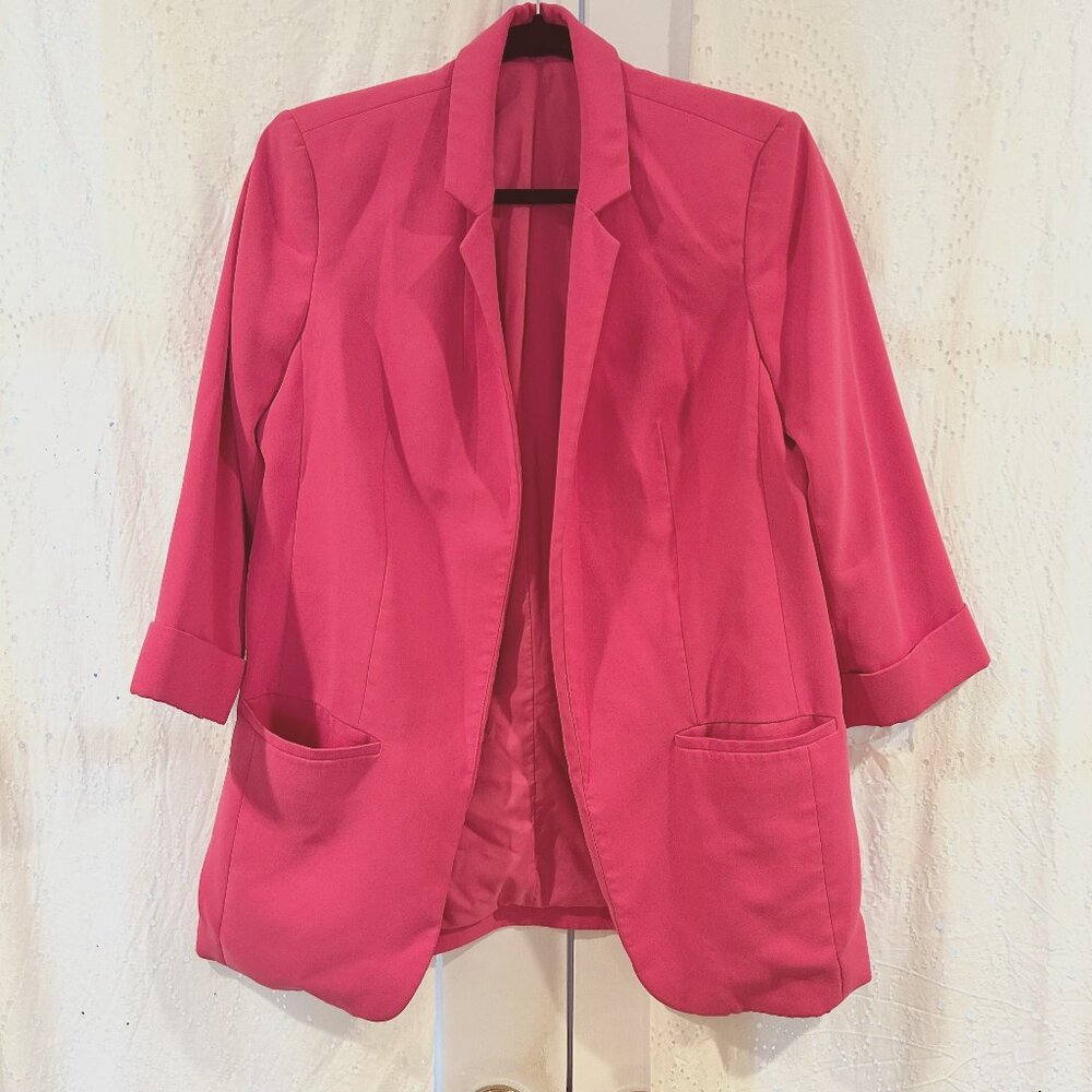 Express Pink Boyfriend Blazer